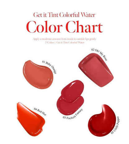 [TONYMOLY] Get It Tint Colorful Water Lightweight Glossy Lip Tint 5 Shades 3g