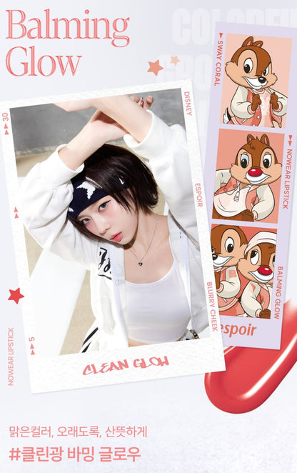 [DISNEY EDITION] [espoir] Nowear Lipstick Balming Glow – Lightweight Vegan Gloss Lipstick | 3g