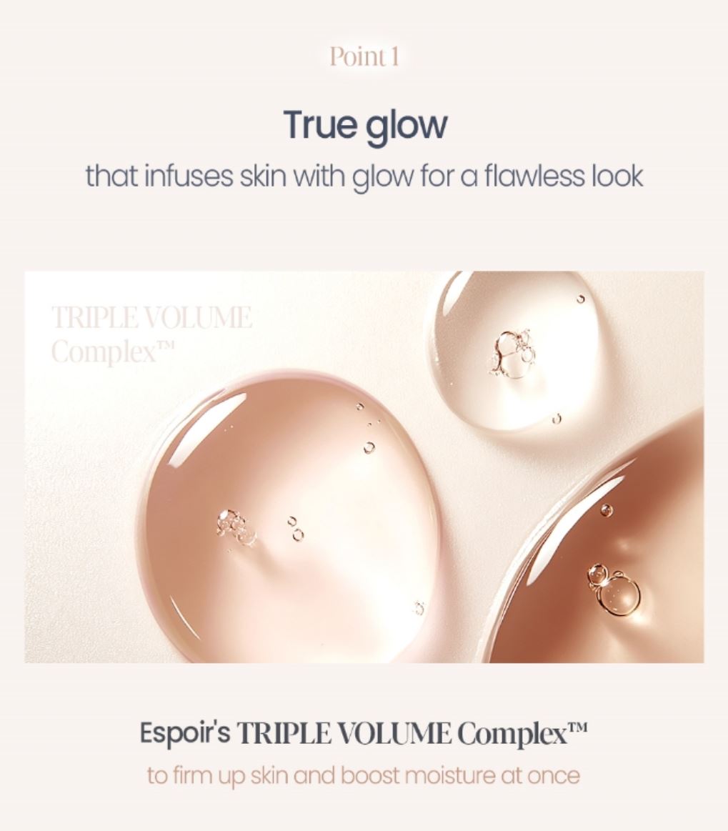 [espoir] Be Glow Foundation – Vegan Formula with Natural Radiant Look | 30g, 10 Shades