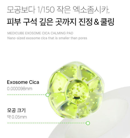 [Medicube] Exosome Cica Calming Pad Soothing Fresh Finish 100 Pads