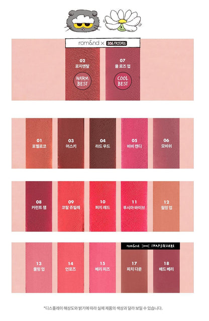 [rom&nd] Blur Fudge Tint ZOAFriends Edition – Soft Matte Lip Tint 5.5g