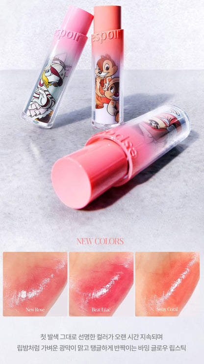[DISNEY EDITION] [espoir] Nowear Lipstick Balming Glow – Lightweight Vegan Gloss Lipstick | 3g