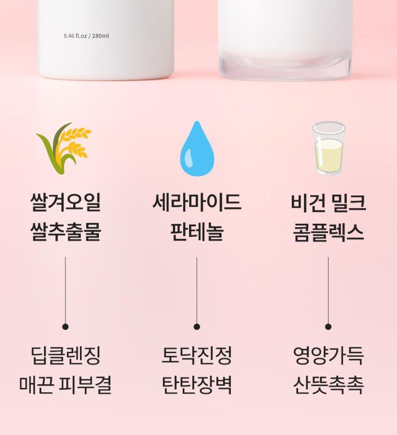 [S.NATURE] Aqua Rice Cleansing Milk – Soft Creamy Clean Finish (280 ml + 100 ml Refill)