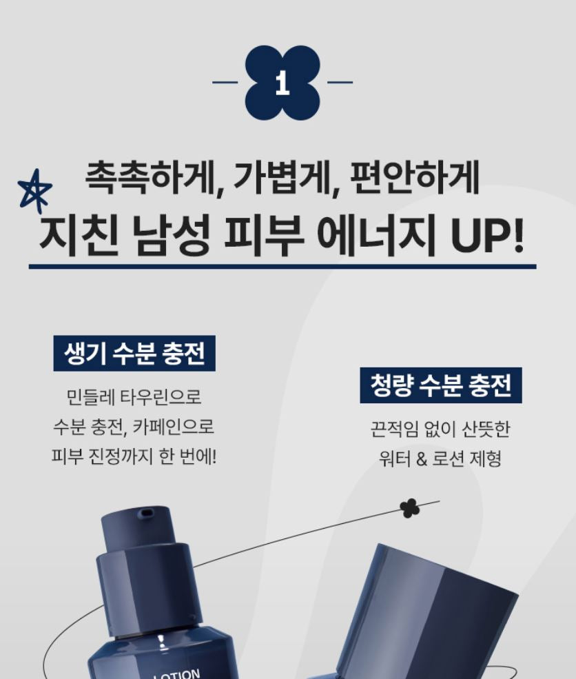 [mamonde] Men Recharge Toner & Lotion Set Lightweight Hydrating Care 2-Piece Set