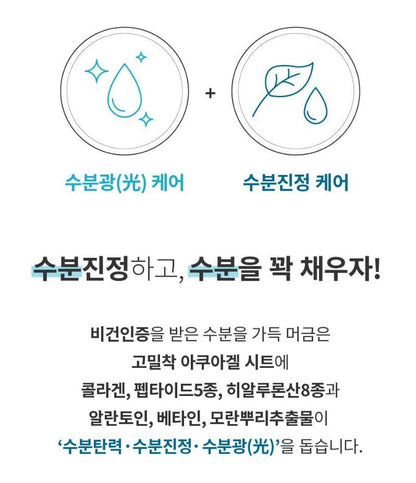 [S.NATURE] Super Aquagel Oasis Ampoule Mask Hydrating Glow Finish 10 Sheets
