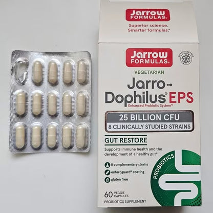 [Jarrow Formulas] Jarro-Dophilus EPS | Probiotic Dietary Supplement for Daily Wellness | 30 / 60 / 120 Veggie Capsules