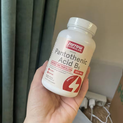 [Jarrow Formulas] Pantothenic Acid (Vitamin B5) 500mg | Dietary Supplement for Daily Wellness | 100 Veggie Capsules