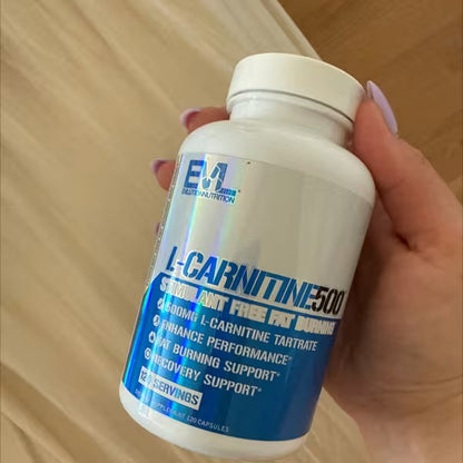 [EVLution Nutrition] L-Carnitine 500mg | Dietary Supplement for Active Lifestyle | 120 Capsules