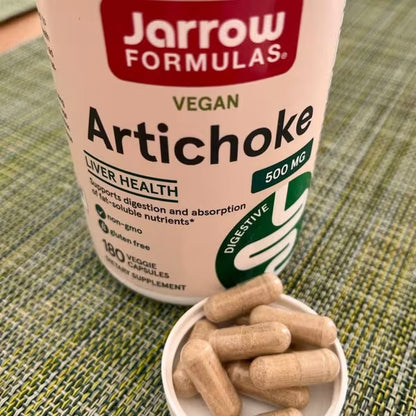[Jarrow Formulas] Artichoke 500mg | Vegan Dietary Supplement for Daily Wellness | 180 Veggie Capsules