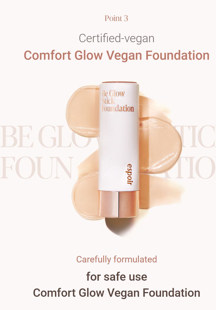 [espoir] Be Glow Stick Foundation – Vegan Radiant Finish Stick Base 11g