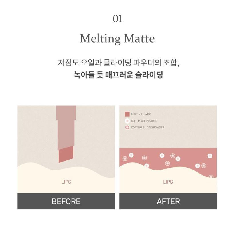 [hince] Slim Stick Melting Matte Lipstick Soft Blur Finish 1.5g