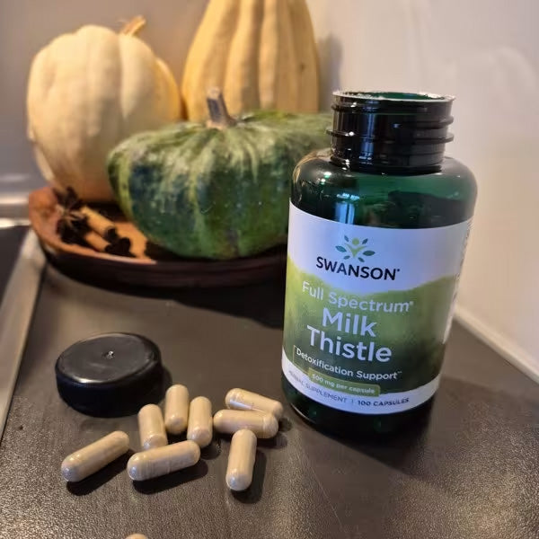 [Swanson] Full Spectrum Milk Thistle – 500mg Vegan Supplement | 100 Capsules