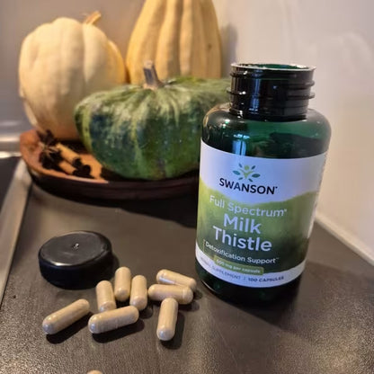 [Swanson] Full Spectrum Milk Thistle – 500mg Vegan Supplement | 100 Capsules