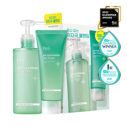 [Dr.G] Mild Acidic Cleansing Gel Foam Set with Fresh Soft Finish | 200ml + 100ml / 200ml + 200ml