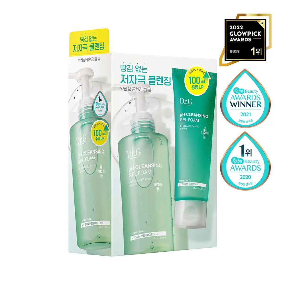 [Dr.G] Mild Acidic Cleansing Gel Foam Set with Fresh Soft Finish | 200ml + 100ml / 200ml + 200ml