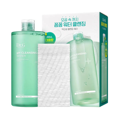 [Dr.G] Gentle Micellar Cleansing Water with Fresh Finish 490 ml (+70 Cotton Pads)