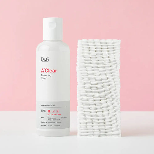 [Dr.G] A-Clear Balancing Toner with Fresh Hydrating Finish 200ml (+ Cotton Pads 70 pcs)