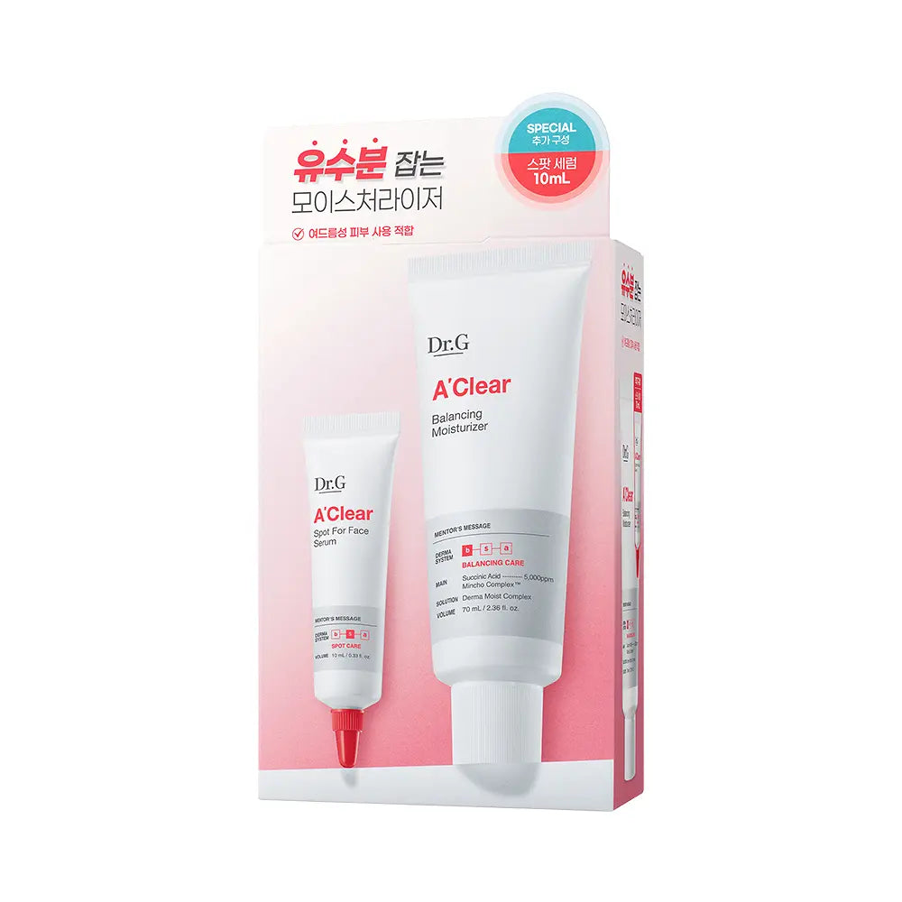 [Dr.G] A-Clear Balancing Moisturizer with Lightweight Hydrating Finish 70 ml + 10 ml Serum Set