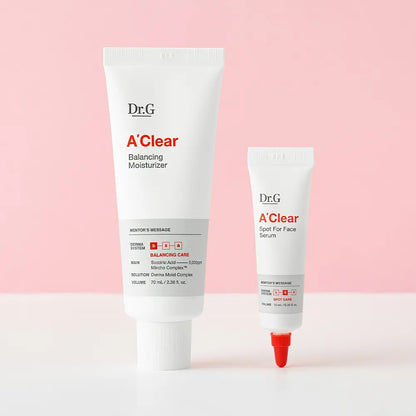 [Dr.G] A-Clear Balancing Moisturizer with Lightweight Hydrating Finish 70 ml + 10 ml Serum Set