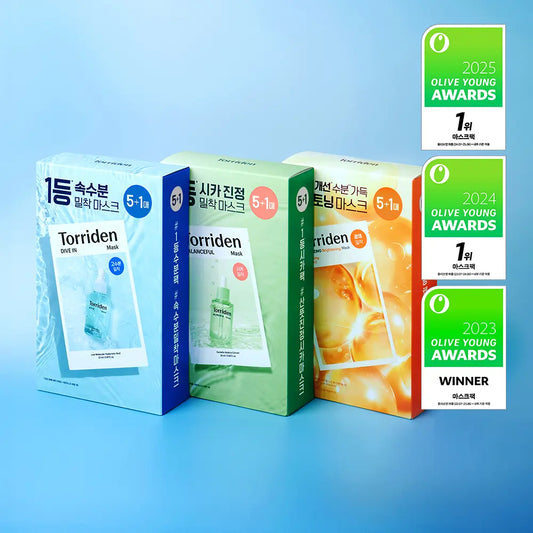 [Torriden] Sheet Mask Set with Fresh Comfort Finish 5+1 Count (Hydration / Calm / Radiance Options)