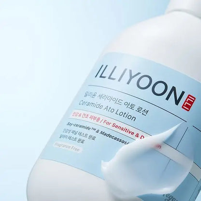 [illiyoon] Ceramide Ato Lotion Lightweight Moisturizing Comfort Finish Set (600 ml ×2)