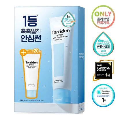 [Torriden] Mineral Mild Sun Cream Lightweight Fresh Finish Duo Set 60ml (+20ml Bonus)
