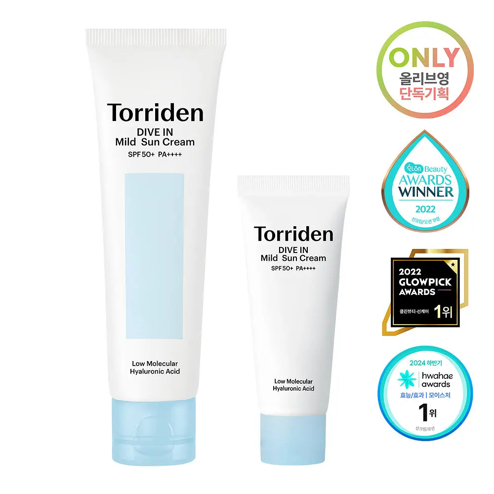 [Torriden] Mineral Mild Sun Cream Lightweight Fresh Finish Duo Set 60ml (+20ml Bonus)