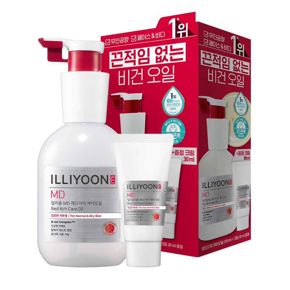 [illiyoon] Red-Itch Care Multi Oil Lightweight Moisturizing Oil 200ml + Cream 30ml Set
