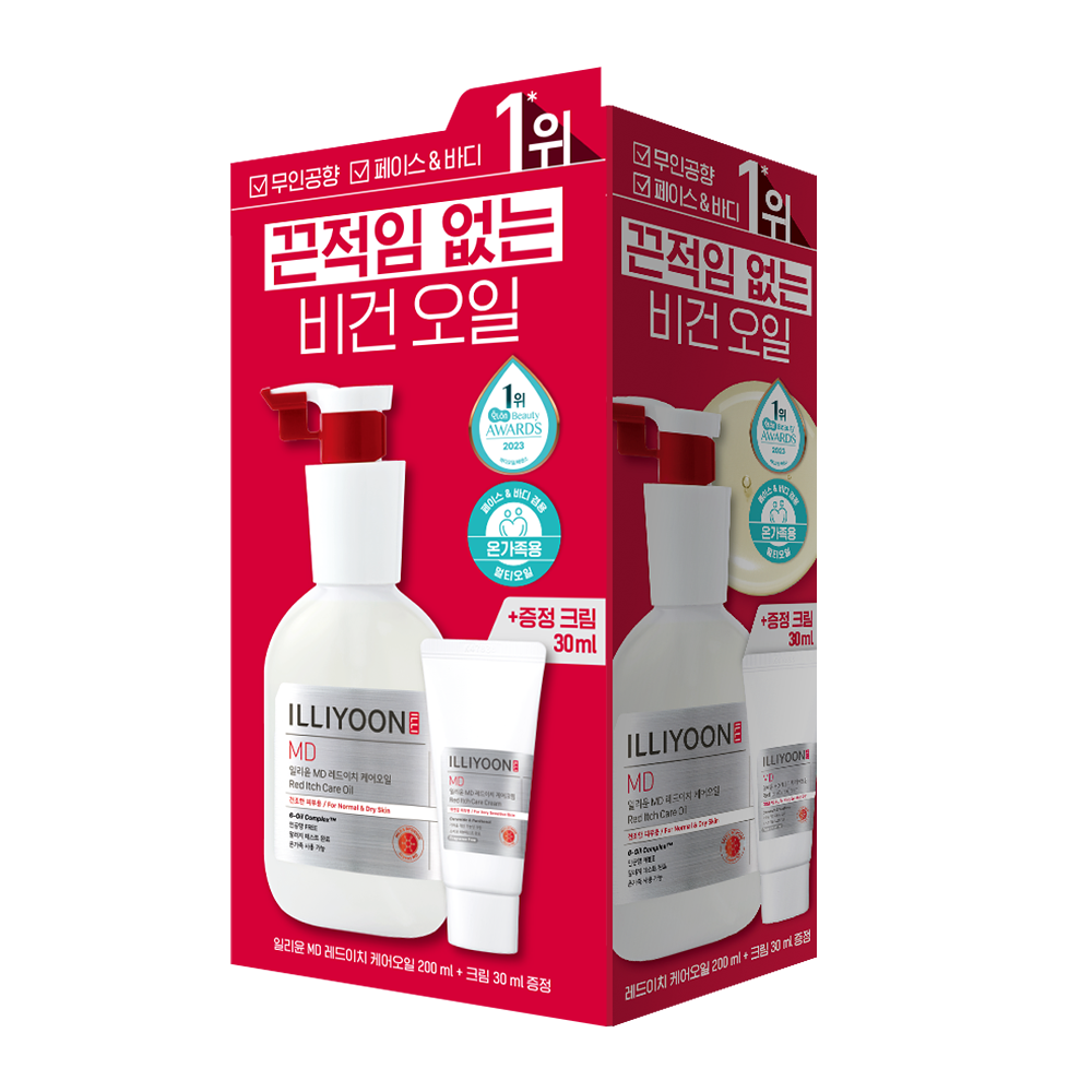 [illiyoon] Red-Itch Care Multi Oil Lightweight Moisturizing Oil 200ml + Cream 30ml Set