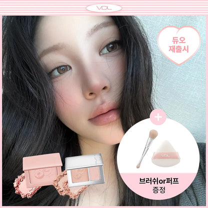 [vdl] Cheek Stain Blusher Duo Soft Radiant Finish 6g x 2 Colors