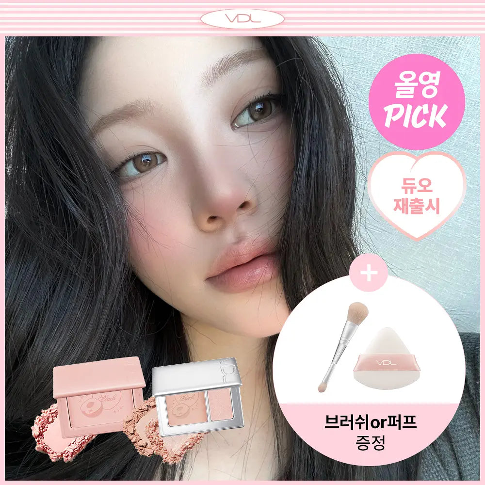 [vdl] Cheek Stain Blusher Duo Soft Radiant Finish 6g x 2 Colors