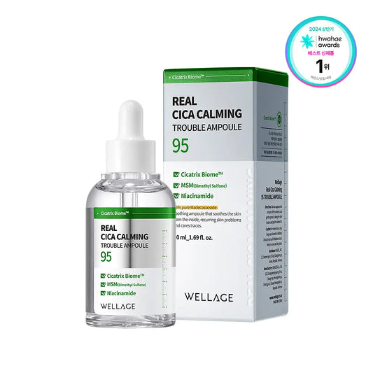 [WELLAGE] Real Cica Calming Ampoule Lightweight Comfort Finish 50ml