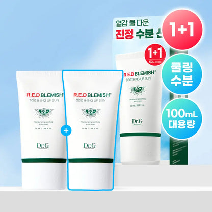 [Dr.G] Red Blemish Soothing Up Sun Cream Set with Hydrating Soft Finish | 50ml × 2