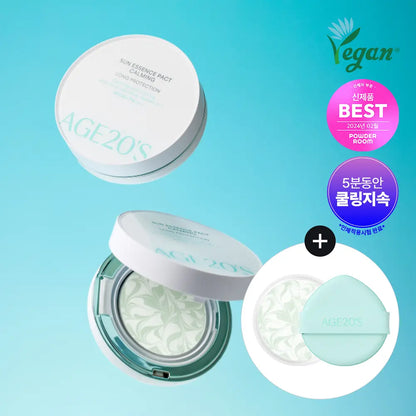 [AGE20S] Sun Essence Pact Calming Soft Matte Finish Set | 1 Case + 1 Refill + Keyring Bag