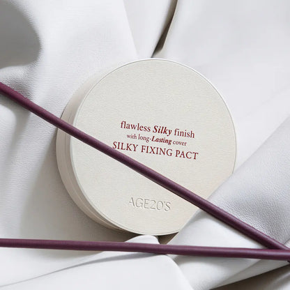 [AGE20S] Silky Fixing Foundation Pact Soft Matte Finish Duo Set (Main + Refill)