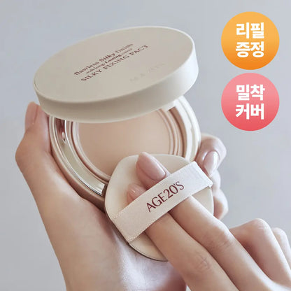 [AGE20S] Silky Fixing Foundation Pact Soft Matte Finish Duo Set (Main + Refill)
