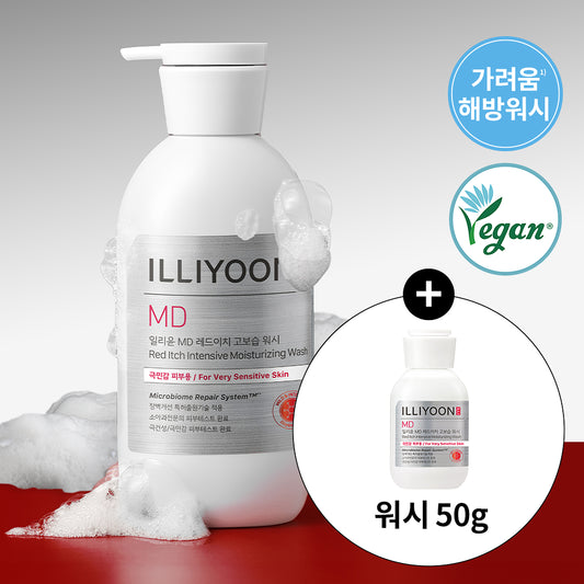 [illiyoon] Red-Itch High Moisture Body Wash Creamy Hydrating Cleanser 470g + 50g Set