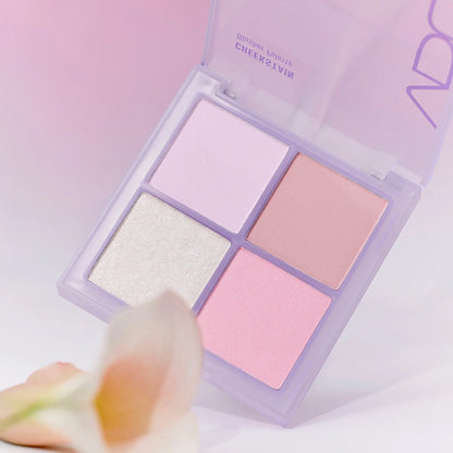 [vdl] Cheek Stain Palette Soft Glow Multi Texture Blush Palette 1 Compact