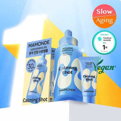[mamonde] Calming Shot Azulene Hydrating Ampoule Lightweight Finish 50ml Set