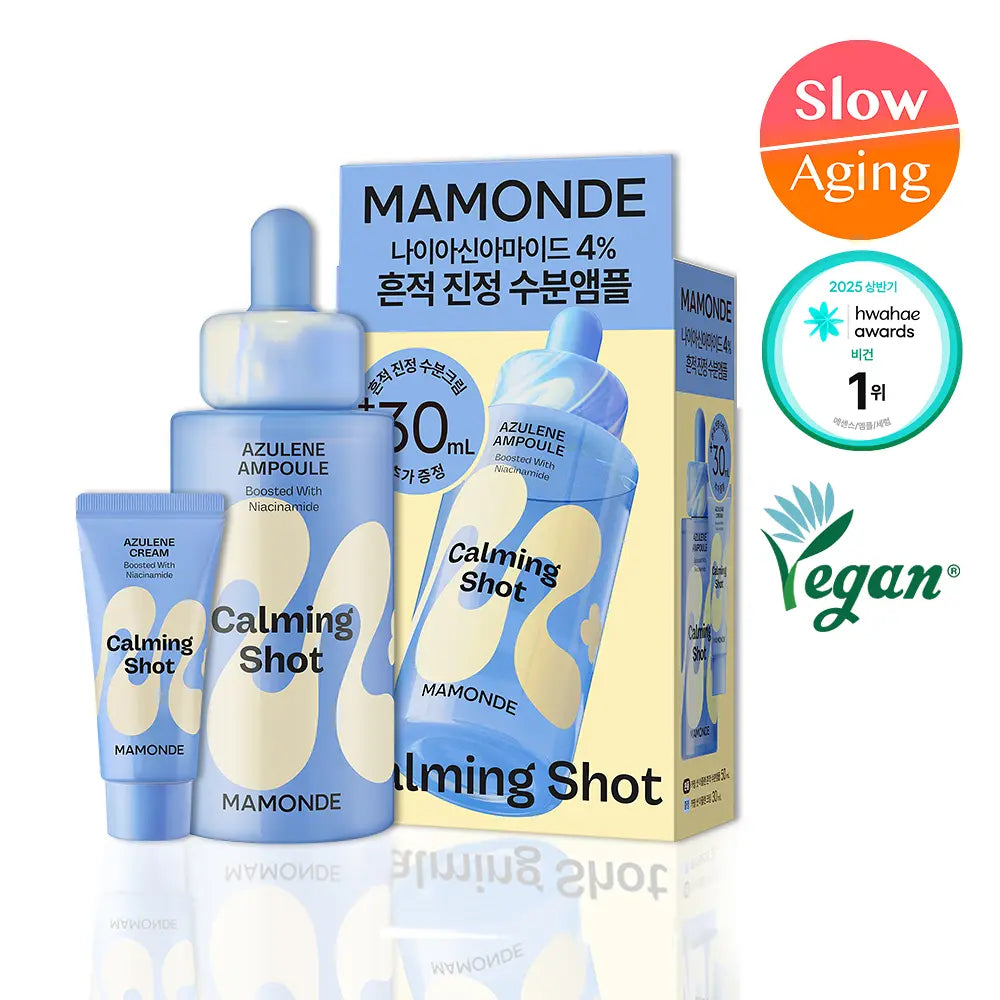 [mamonde] Calming Shot Azulene Hydrating Ampoule Lightweight Finish 50ml Set
