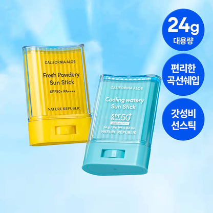 [Nature Republic] California Aloe Sun Stick Smooth Lightweight Finish SPF50+ PA++++ 24g