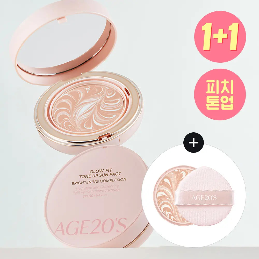 [AGE20S] Glow Fit Hydrating Tone-Up Sun Pact with Soft Radiant Finish 12.5g (Pact + Refill)