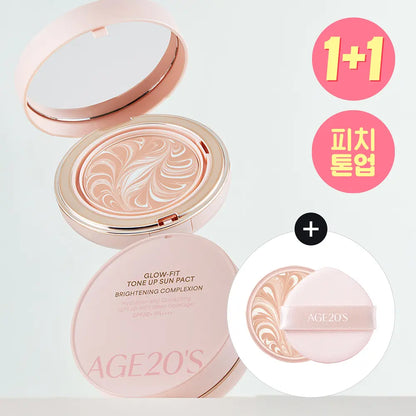 [AGE20S] Glow Fit Hydrating Tone-Up Sun Pact with Soft Radiant Finish 12.5g (Pact + Refill)