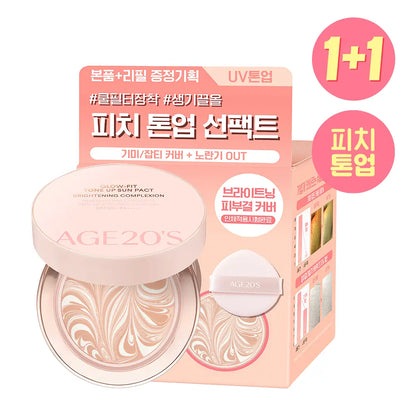 [AGE20S] Glow Fit Hydrating Tone-Up Sun Pact with Soft Radiant Finish 12.5g (Pact + Refill)