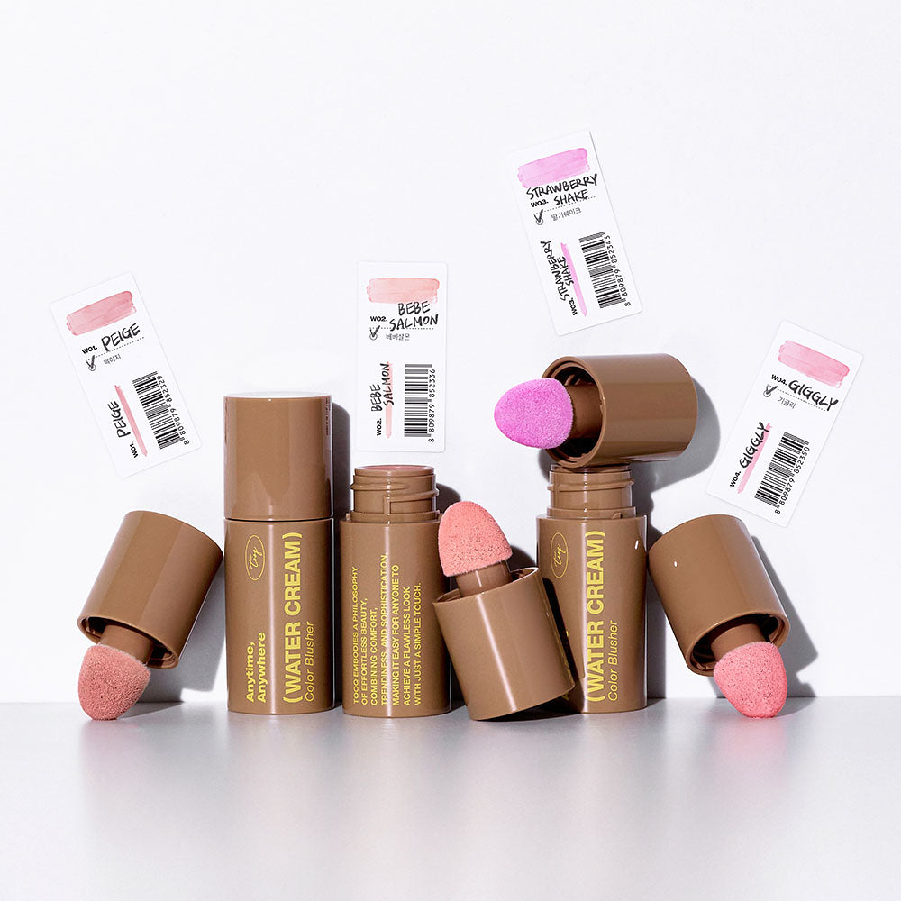 [TOOQ] Water Cream & Lique Cream Blush Soft Watercolor Finish 1 Shade (9 Option