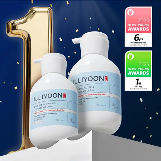 [illiyoon] Ceramide Ato Lotion Lightweight Moisturizing Body Lotion Set 600 ml + 334 ml