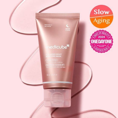 [Medicube] Collagen Night Wrapping Mask with Dewy Radiant Finish + Brush | 75ml