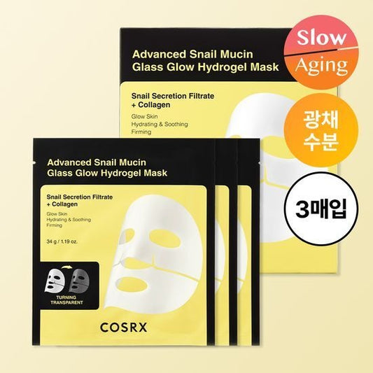 [COSRX] Hydrogel Mask Set for Radiant, Firm, and Bright Skin | 3 Sheets (Snail / Peptide / Alpha-Arbutin)