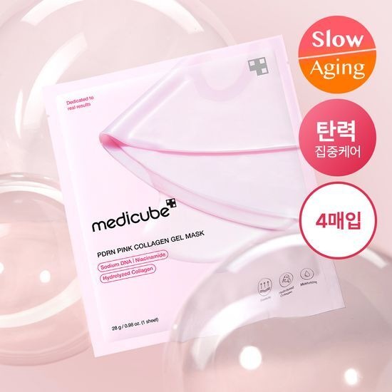 [medicube] PDRN Pink Collagen Gel Mask + Fresh Dewy Finish 4 Sheets by oliveYoung