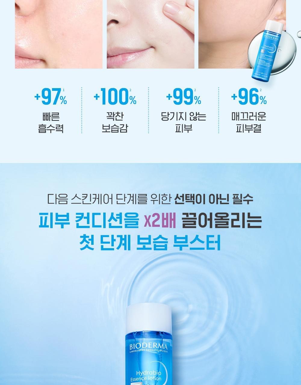 [BIODERMA] Hydrabio Essence Lotion – Lightweight Dewy Hydration Finish | 200 ml x 2